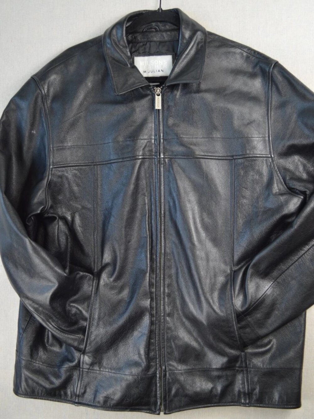 Vintage Wilsons Leather M. Julian Mens Black Full Zip Jacket Modern Y2K Size L